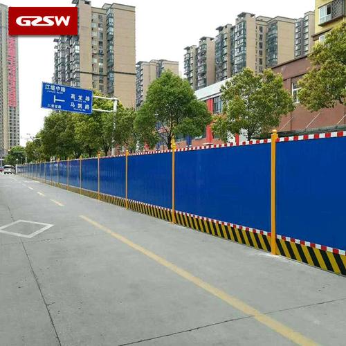 定制彩钢围挡建筑工地铁皮围档市政工程钢结构临时彩钢围挡板工厂